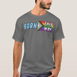 T-shirt Rainbow Flag Born Way Gay pride LGBTQ LGBT Pride M
