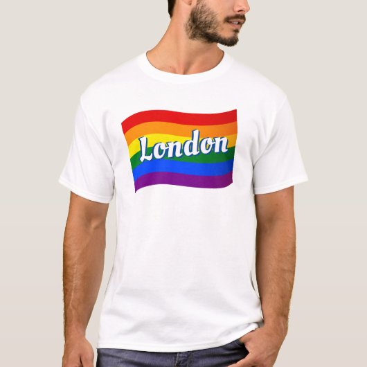 T-shirt Rainbow Flag Londres Angleterre Gay pride LGBT LGB (Devant)