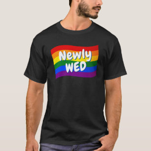 T-shirt Rainbow Flag Nouveau marié gay mariage