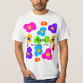 T-shirt Rainbow flower pride amour ajouter nom texte lqbtq (Devant)