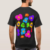 T-shirt Rainbow flower pride amour ajouter nom texte lqbtq (Dos)
