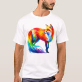 T-shirt Rainbow Fox (Devant)