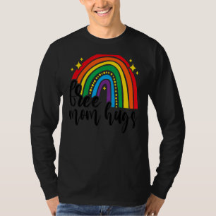 T-shirt Rainbow Free Mom Hugues Lgbt Mom Gay Lesbian Lgbt
