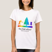 T-shirt Rainbow Funny Disc Golf Putting Arbre obstacle (Devant)