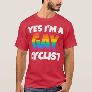 T-shirt Rainbow Gay Cyclist Oui Je suis