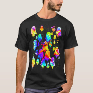 T-shirt Rainbow Ghost Choir Tie Dye Éffrayant Ghosts Monst