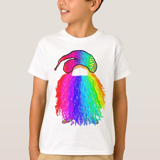T-shirt Rainbow Gnome portant un masque (Devant)