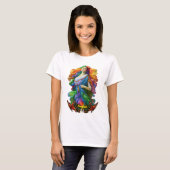 T-shirt Rainbow Goddess peinture numérique art original (Devant entier)