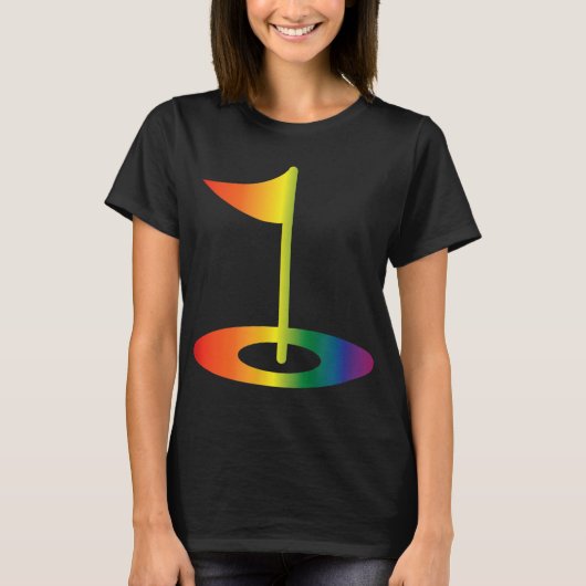 T-shirt Rainbow Golf Flag Funny GolfPride Rainbow Golf (Devant)