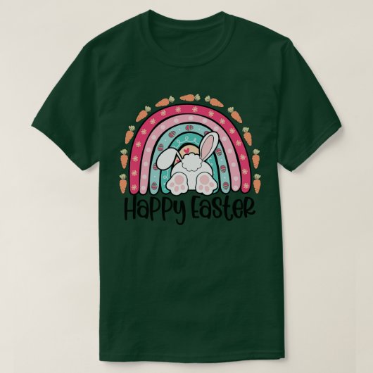 T-shirt Rainbow Happy Pâques (Design devant)