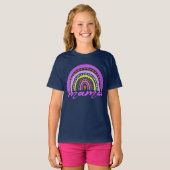 T-shirt Rainbow Heart Boho Doodle Mama T-Shirt. (Devant entier)