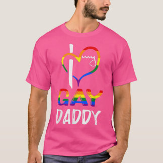 T-shirt Rainbow Heart Lot Gay Daddy LGBTQ LGBT Pride Mont
