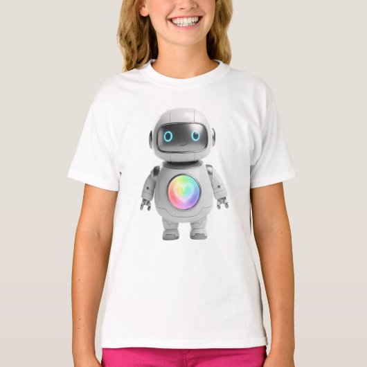 T-shirt Rainbow Heart Robot (Devant)