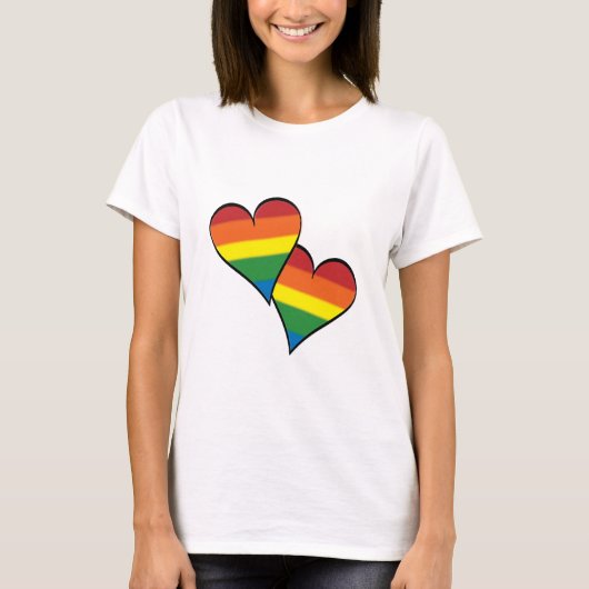 T-shirt Rainbow Hearts (Devant)
