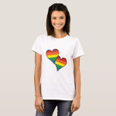 T-shirt Rainbow Hearts (Devant entier)
