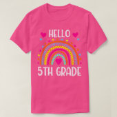 T-shirt Rainbow Hello Fifth Grade Shirt 5th Grade Retour à (Design devant)