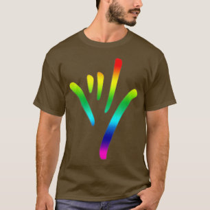 T-shirt Rainbow I Love You Sign Langue culture sourde T P