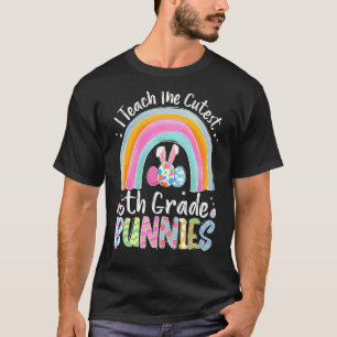 T-shirt Rainbow I Teach Cutest Bunnies 5e année Bunny Eas