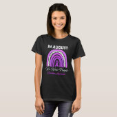 T-shirt rainbow in August we wear purple overdose awarenes (Devant entier)
