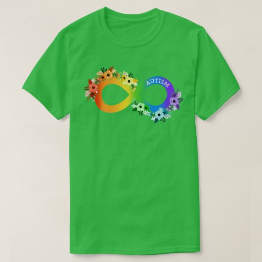 T-shirt Rainbow Infinity ADHD Autism Fighter Autism (Design devant)