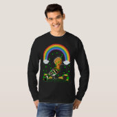 T-shirt Rainbow Irish Shamrock Hoopoe Bird St Patrick's Da (Devant entier)