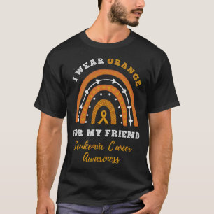 T-shirt Rainbow Je Porte Orange Ami Leukemia Cancer Aware