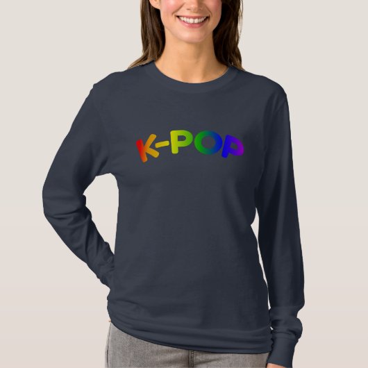 T-shirt Rainbow K-Pop à manches longues (Devant)
