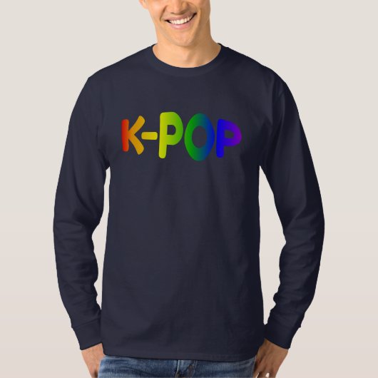 T-shirt Rainbow K-Pop à manches longues (Devant)