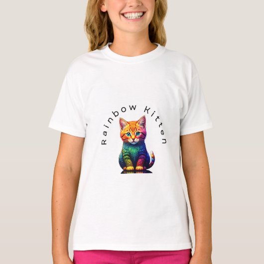 T-shirt Rainbow Kitten (Devant)
