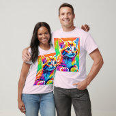 T-shirt Rainbow Kitten Dreams (Unisexe)