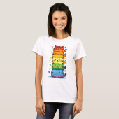 T-shirt Rainbow Kitty Cat Pride (Devant entier)