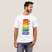 T-shirt Rainbow Kitty Cat Pride (Devant entier)