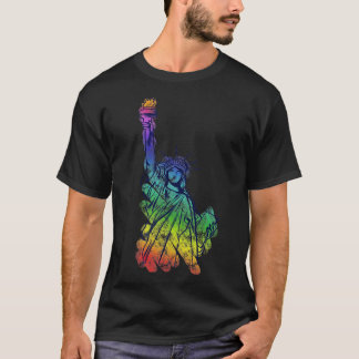 T-shirt Rainbow Lady Liberty Pride Art
