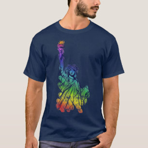 T-shirt Rainbow Lady Liberty Pride Art