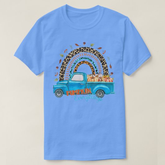 T-shirt Rainbow Leopard Car Citrouille Tout, Automne, Autu (Design devant)