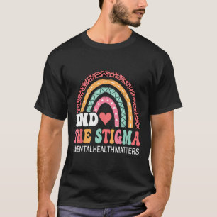 T-shirt Rainbow Leopard End The Stigma Mental Health Matte