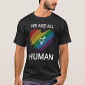 T-shirt Rainbow LGBT Pride Nous sommes tous Human Equality (Devant)