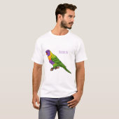T-shirt Rainbow lorikeet bird cartoon illustration (Devant entier)