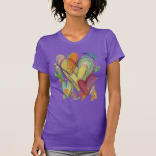 T-shirt Rainbow Loss Hearts Art Custom Shirts