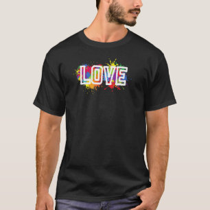 T-shirt Rainbow Love Graphic Design