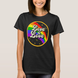 T-shirt Rainbow Love Is Love Lgbt Gay Lesbian Pride