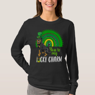 T-shirt Rainbow Lucky Charm Rottweiler Chien St patrick Da