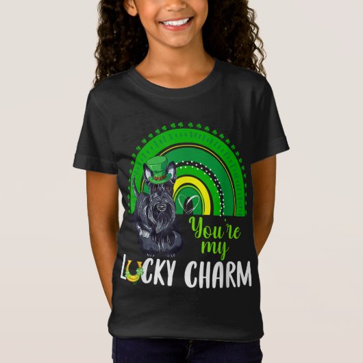 T-Shirt Rainbow Lucky Charm Scottie Amoureux des chiens St (Devant)