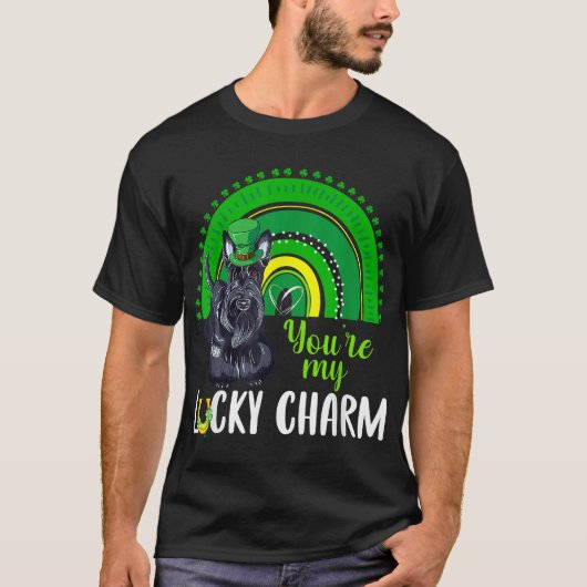 T-shirt Rainbow Lucky Charm Scottie Amoureux des chiens St (Devant)