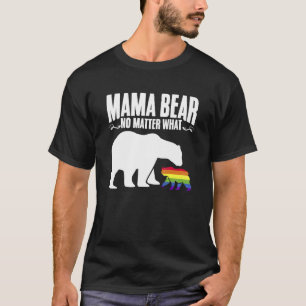 T-shirt Rainbow Mama Bear Pride Mois LGBT Ally Fier Maman