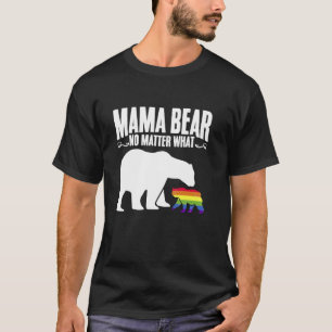 T-shirt Rainbow Mama Bear Pride Mois LGBT Ally Fier Maman