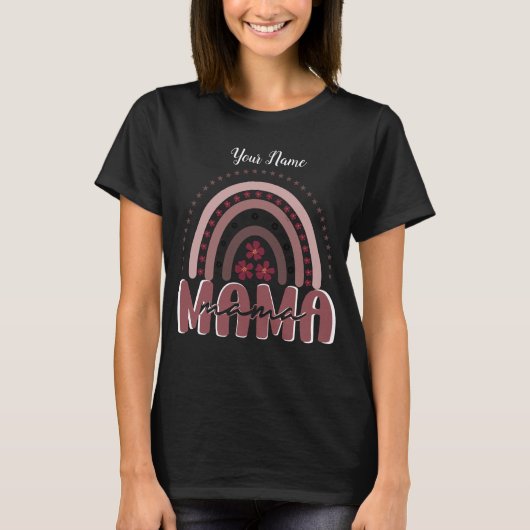 T-shirt Rainbow Mama Design Tee (Devant)