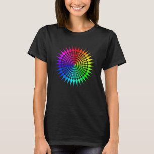 T-shirt Rainbow Mandala Lotus Fleur Sacré Géométrie Yoga