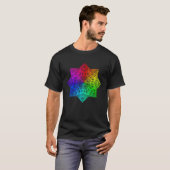 T-shirt Rainbow Mandala Lotus Flower Sacred Geometry Yoga  (Devant entier)