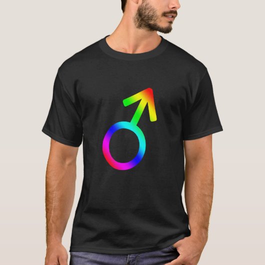 T-shirt Rainbow Mars Glyph (Devant)